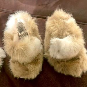 Fur baby boots slipper
